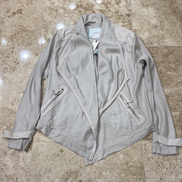 Anthropologie Gulliver Linen Blend Swing Draped Jacket.Size Xs. Stone color. NWT - Picture 4 of 10